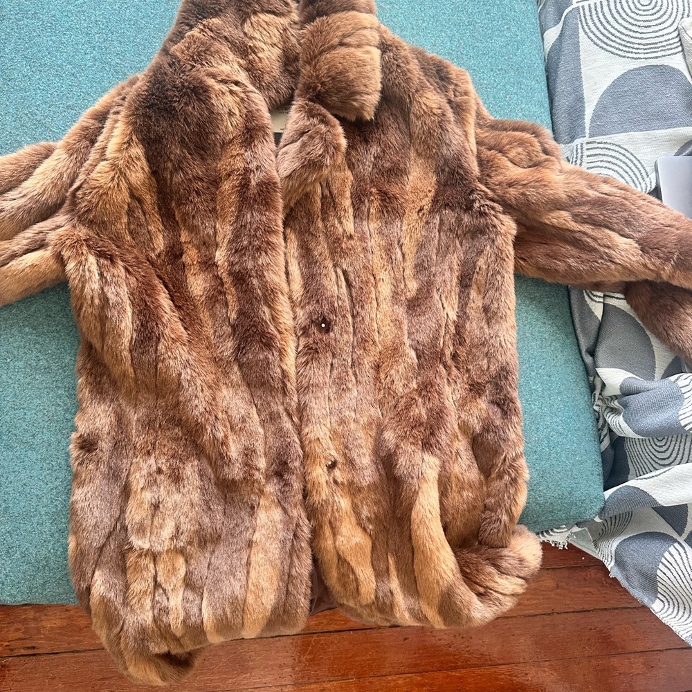 Abercrombie & Fitch Faux Fur Jacket - Brown NEW WITHOUT TAGS